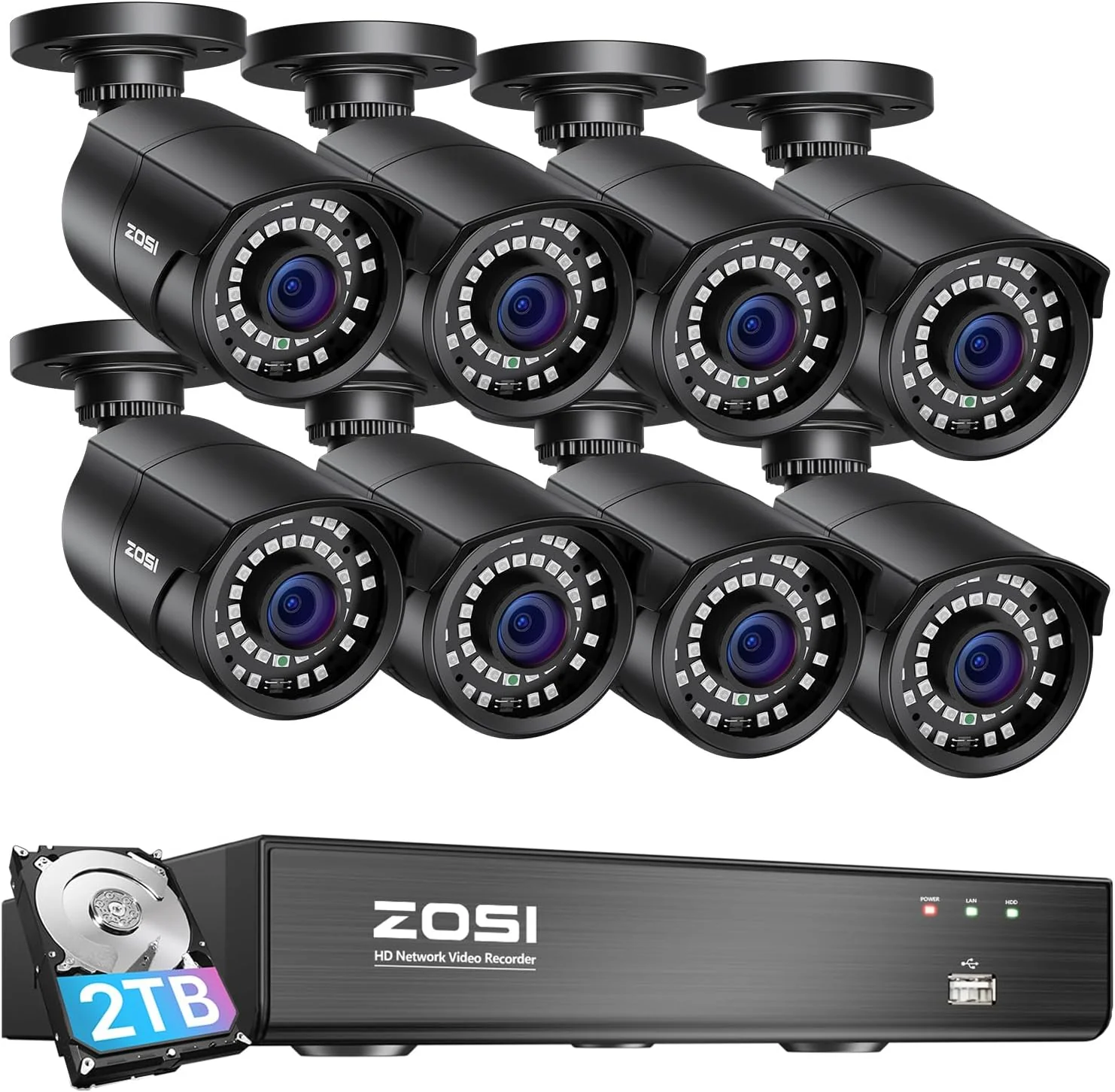 C261 5MP PoE Security System with Audio + 4K 8CH PoE NVR + 2TB Hard Drive - Image 15