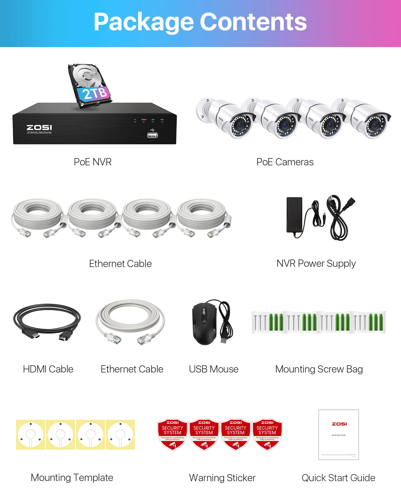 C261 5MP PoE Security System with Audio + 4K 8CH PoE NVR + 2TB Hard Drive - Image 16