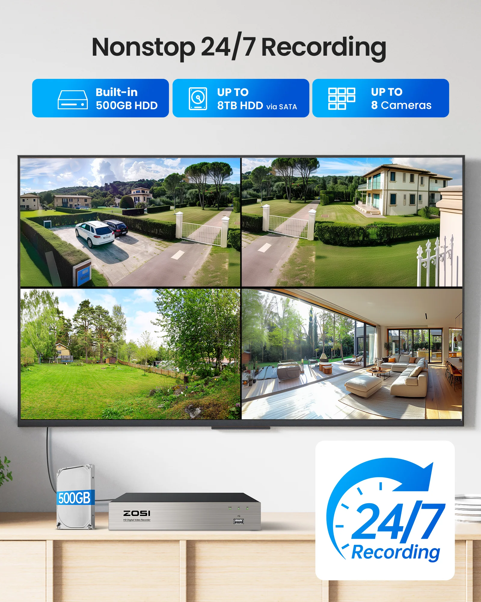 C280 5MP 8CH PTZ Security System with Audio + 500G HDD - Image 10