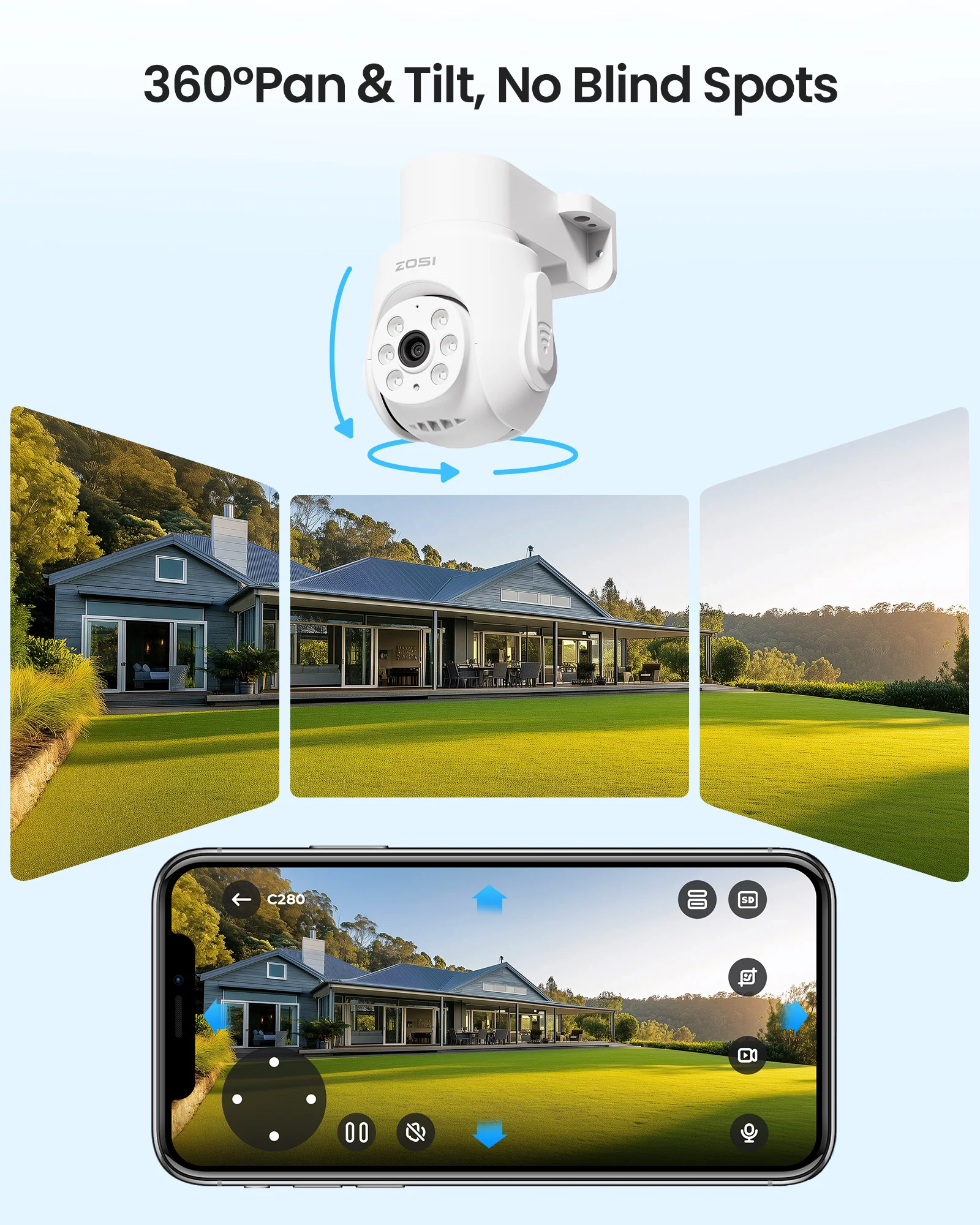 C280 5MP 8CH PTZ Security System with Audio + 500G HDD - Image 5