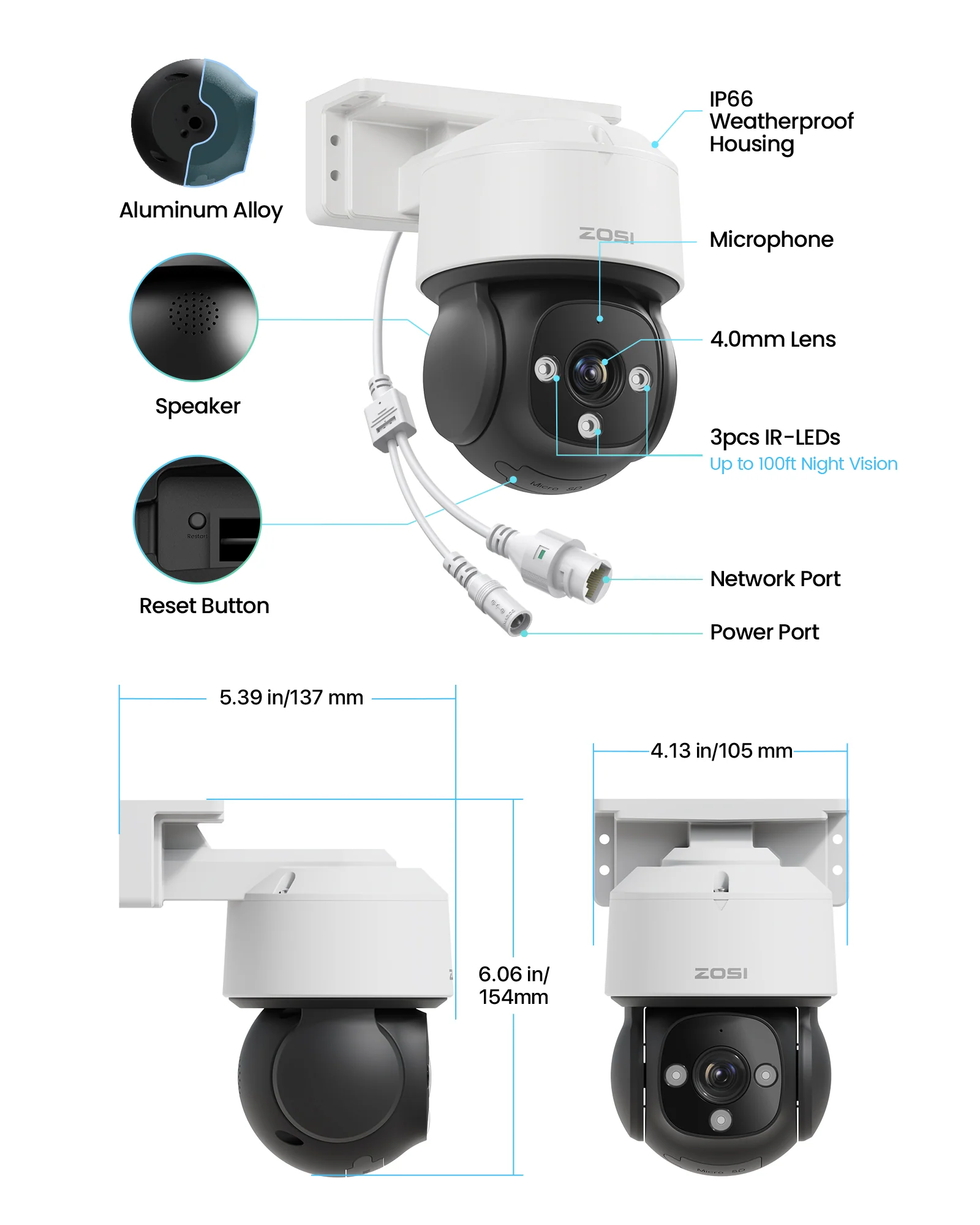 C290 64 Channel PT 4K PoE Security Camera System for Business - Image 15