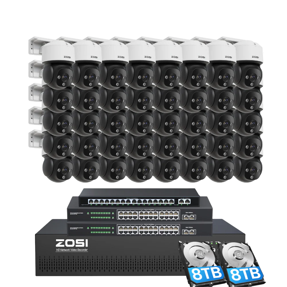 C290 64 Channel PT 4K PoE Security Camera System for Business - Image 16