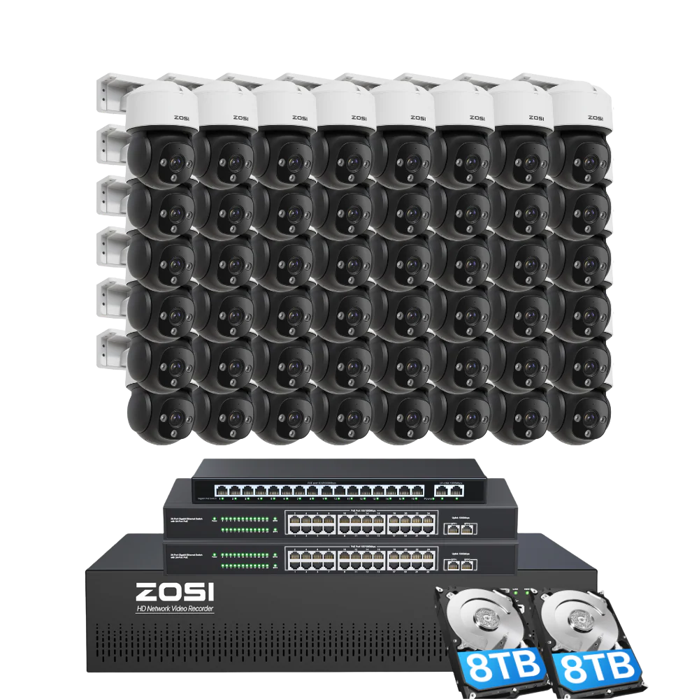 C290 64 Channel PT 4K PoE Security Camera System for Business - Image 17