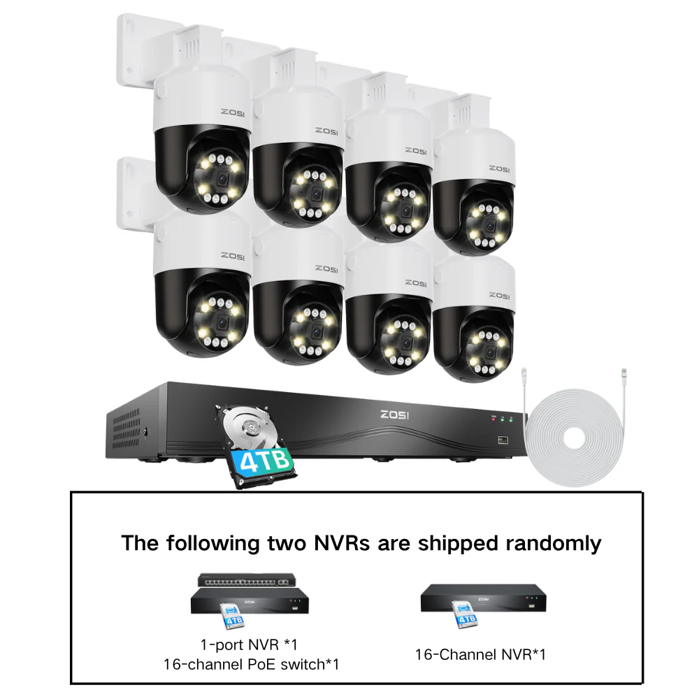 C296B 4K 16 Channel Pan-Tilt PoE Security Camera System + 4TB/8TB HDD - Image 22