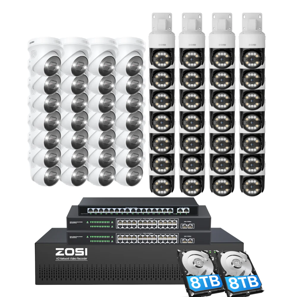 C296/C225 64 Channel PTZ 4K PoE Security Camera System for Business + Include 16TB HDD - Image 17