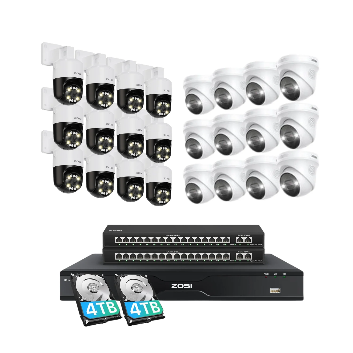 C296B/C225 32 Channel 4K PT PoE Security Camera System for Business - Image 19