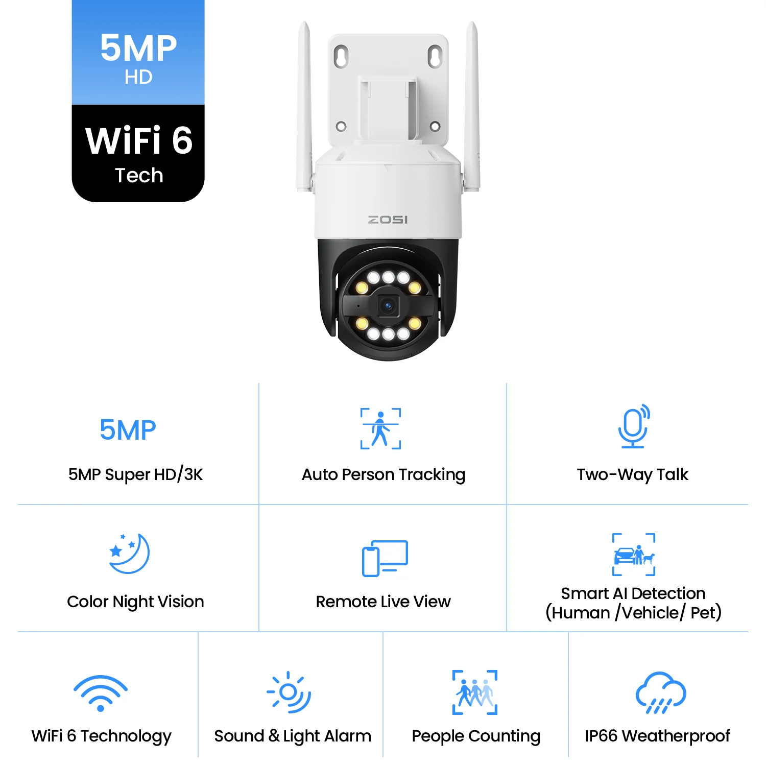 C296B 4K/5MP Wi-Fi 6 Pan Tilt Security Camera + Up to 256GB Local Storage - Image 4
