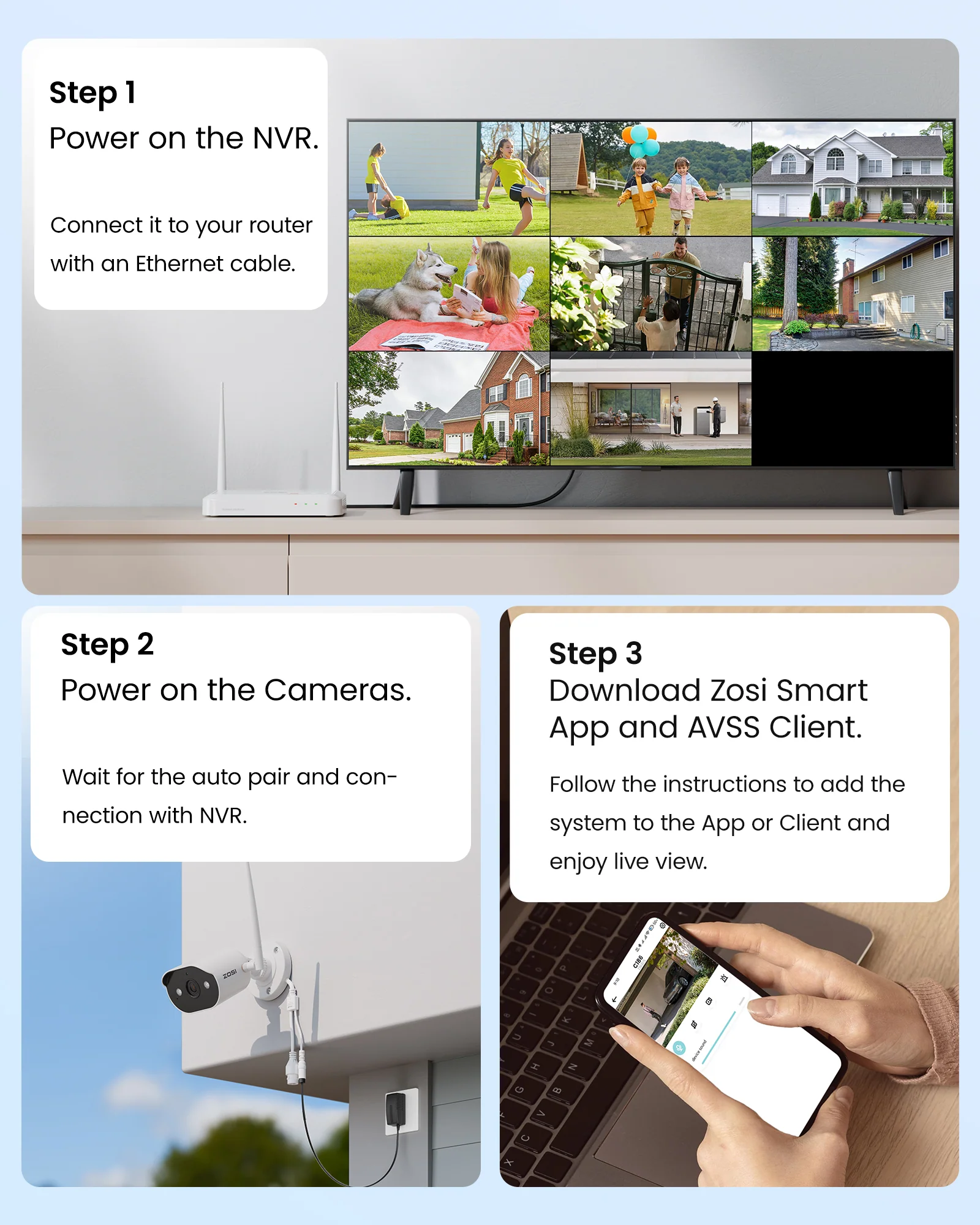 C302 3MP 8 Channel WiFi-6 Security Camera System + Up To 2TB HDD Local Storage - Image 9