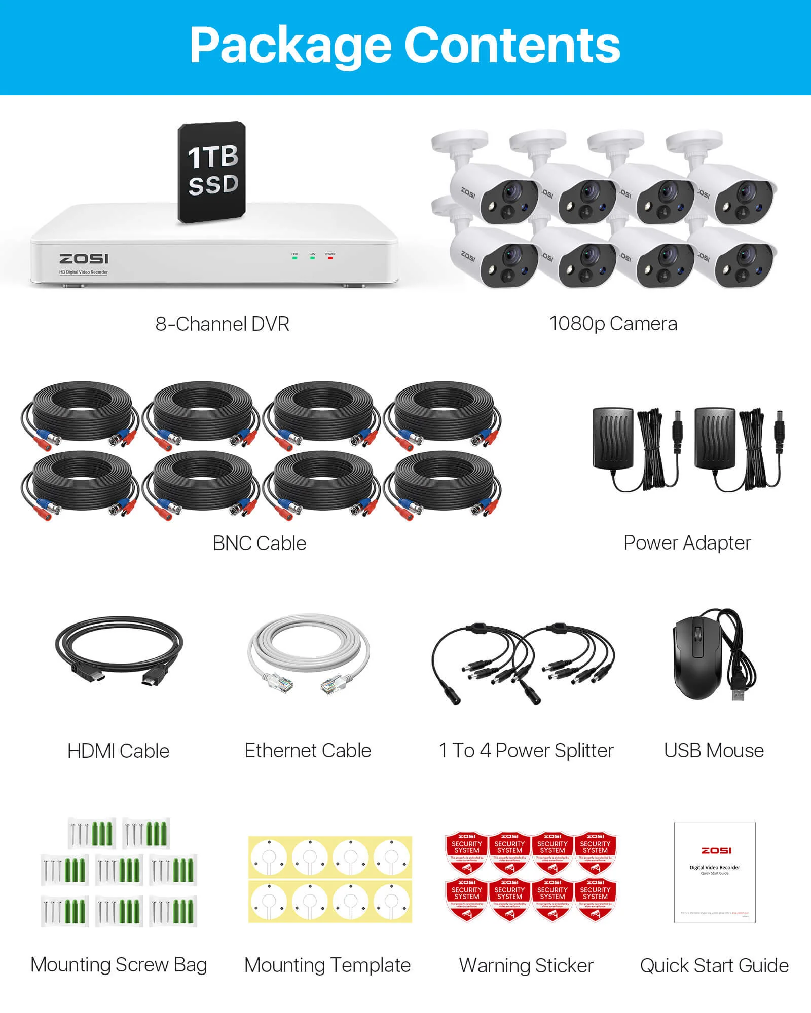 C303 1080P 8 Channel Security Camera System with Audio + 1TB HDD - Image 11