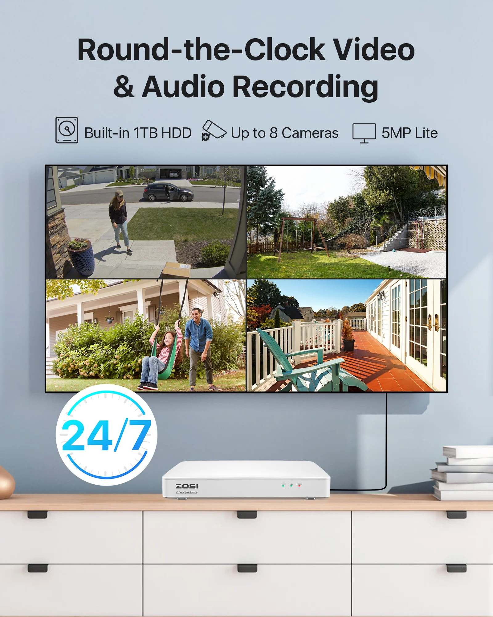 C303 1080P 8 Channel Security Camera System with Audio + 1TB HDD - Image 7