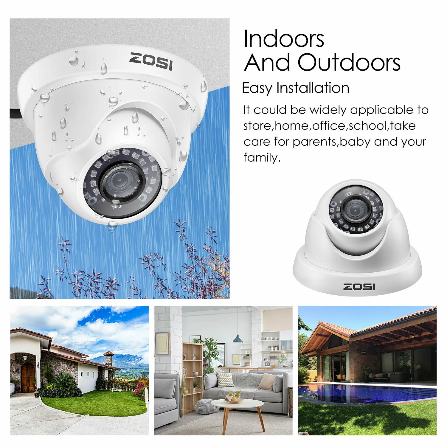 C419 2MP TVI/CVI/AHD/CVBS Dome CCTV Camera (ZG4192C) - Image 8