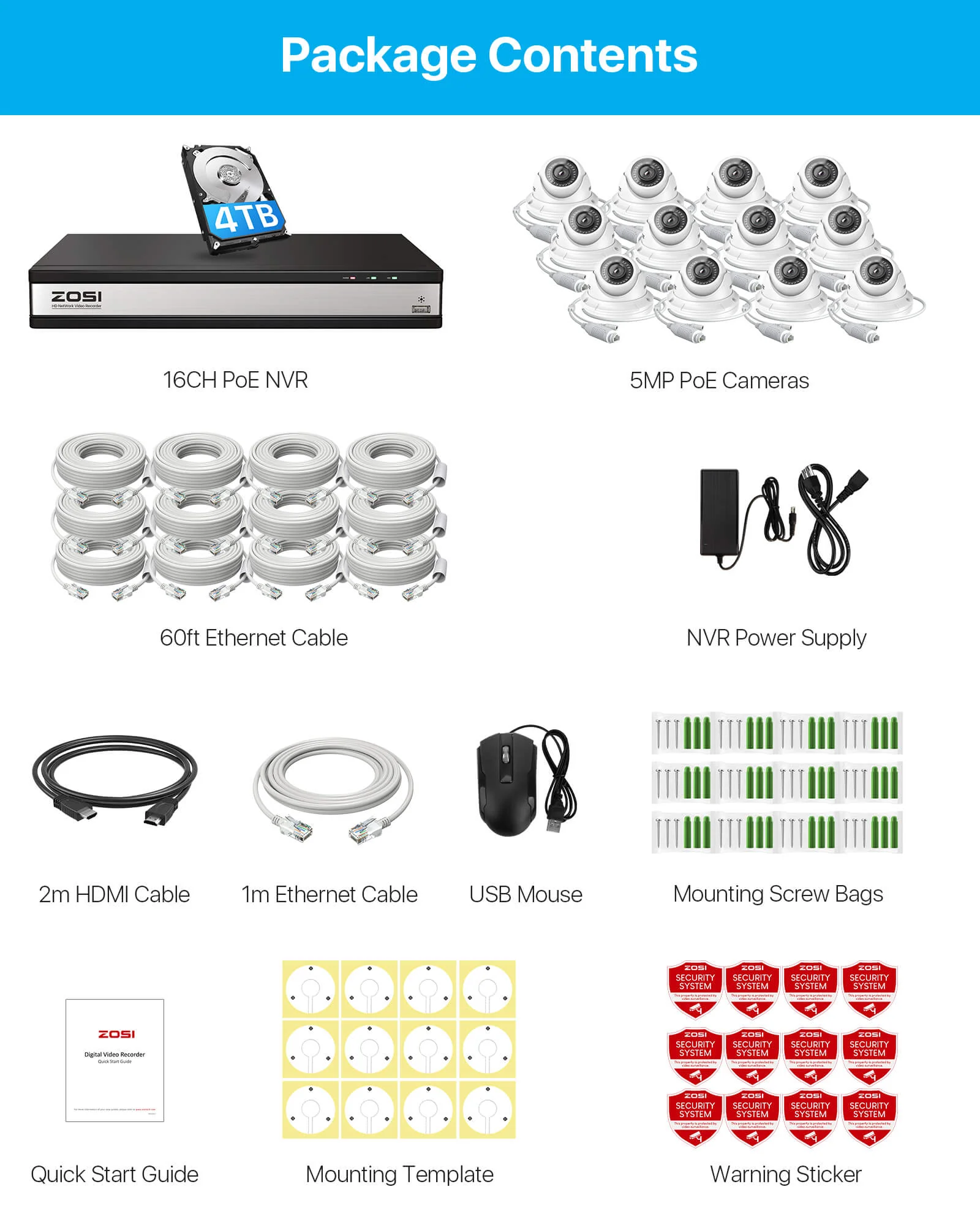 C429 5MP PoE Security System + 4K 16 Channel PoE NVR + 4TB Hard Drive - Image 13