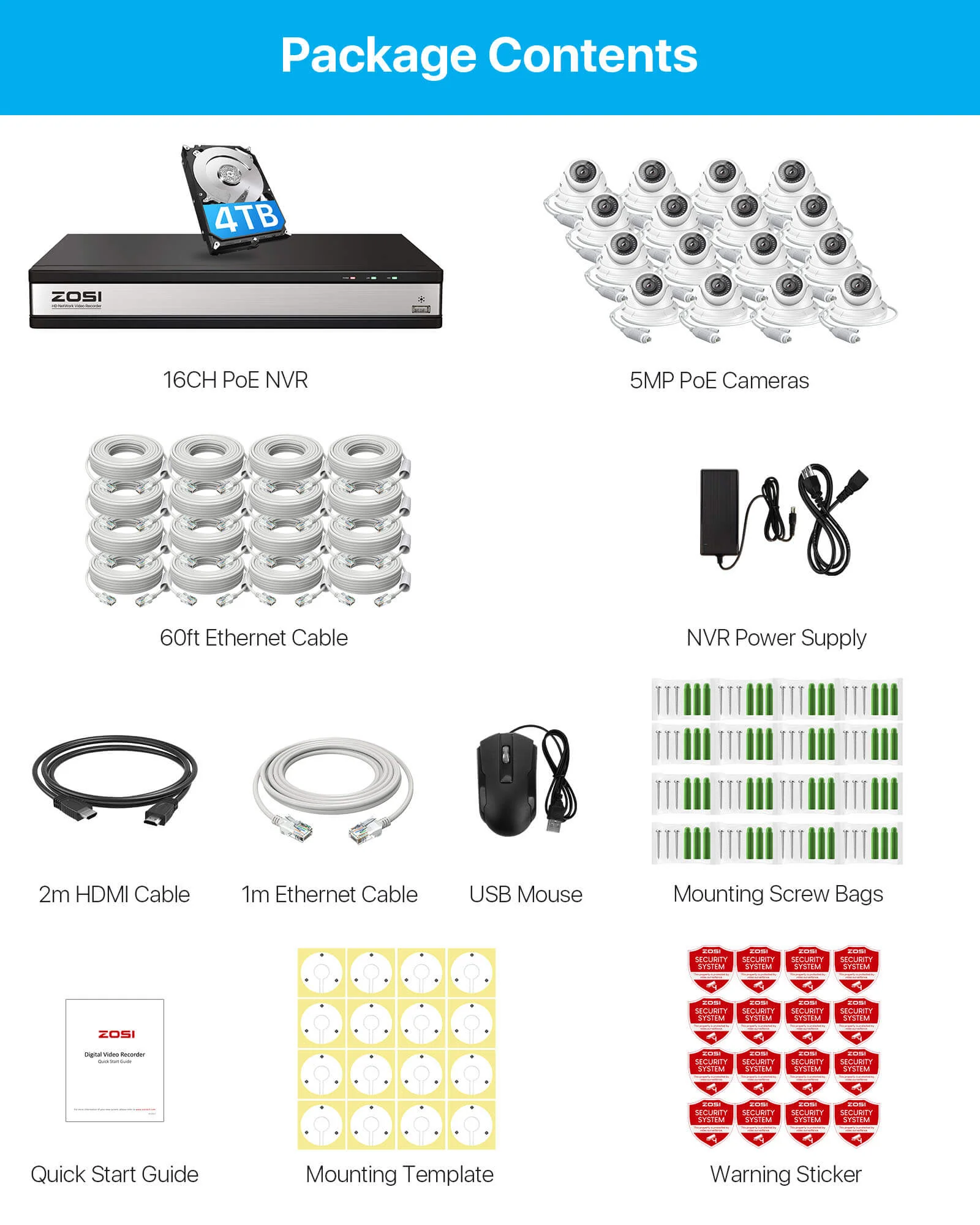 C429 5MP PoE Security System + 4K 16 Channel PoE NVR + 4TB Hard Drive - Image 16