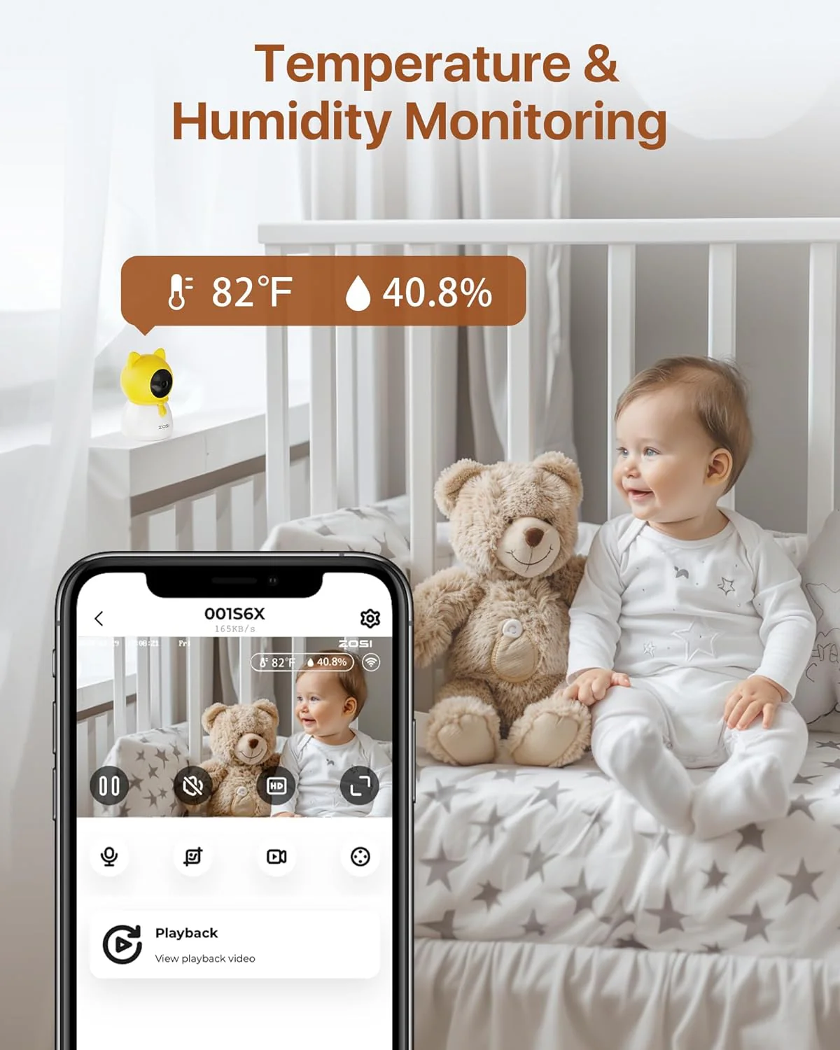 C516 2pack 4MP 2.4GHz/5GHz Baby Camera + Max 256GB Local Storage - Image 8