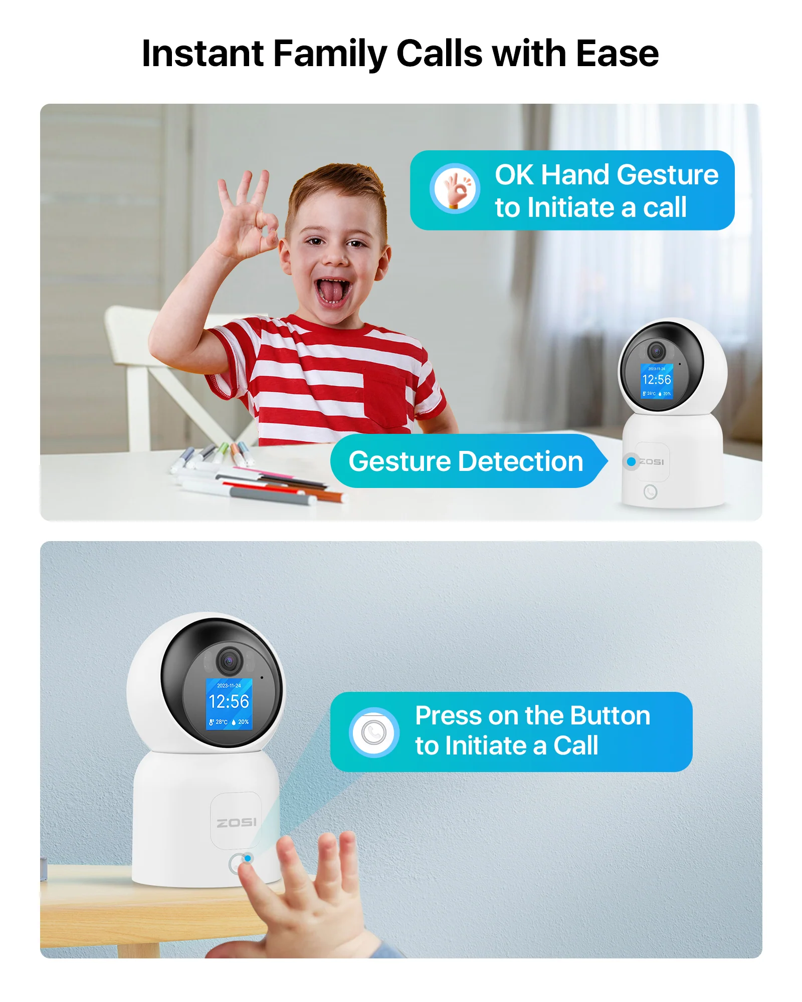 C519 4K/5MP/4MP 2.4GHz /5GHz Dual Band Baby/Pet Monitor + Max 256GB Local Storage - Image 3