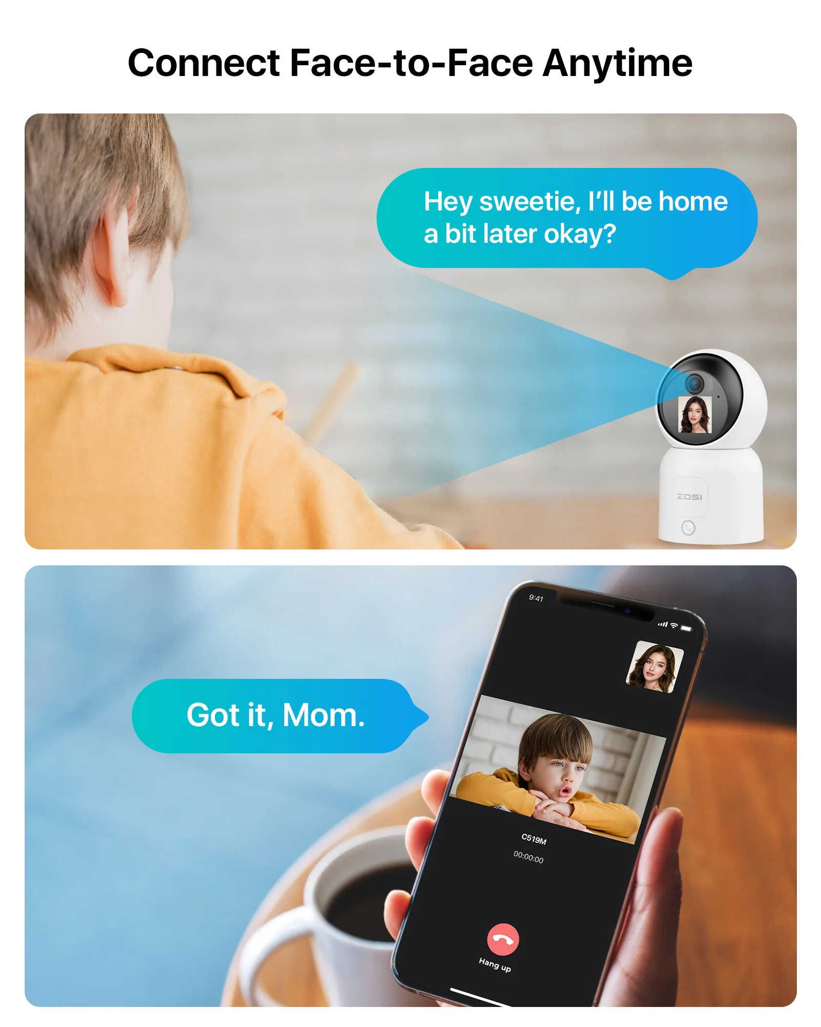 C519 4K/5MP/4MP 2.4GHz /5GHz Dual Band Baby/Pet Monitor + Max 256GB Local Storage - Image 6