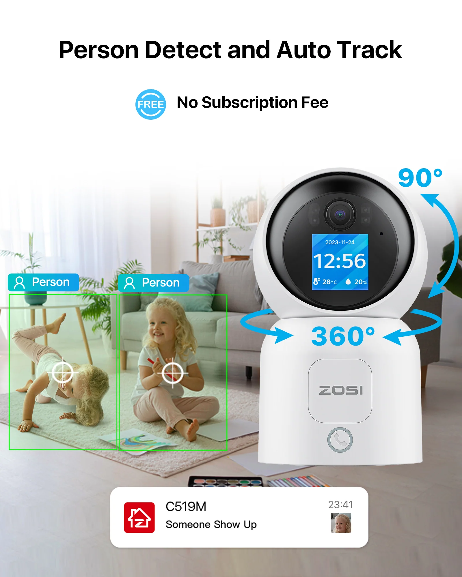 C519 4K/5MP/4MP 2.4GHz /5GHz Dual Band Baby/Pet Monitor + Max 256GB Local Storage - Image 7