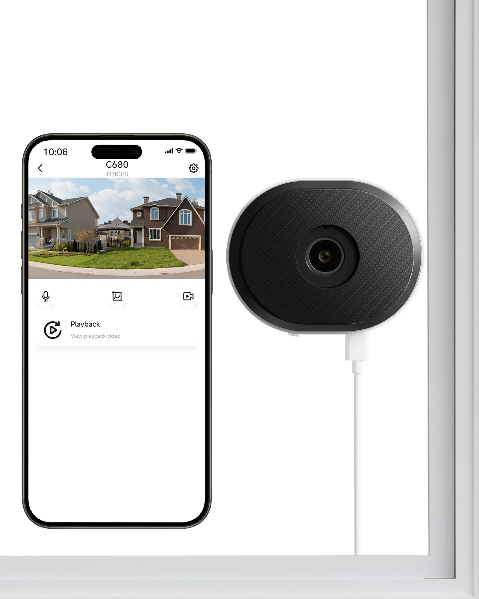 C680 3MP Window Camera with 2.4GHz & 5GHz WiFi + Max. 256GB Local Storage - Image 3