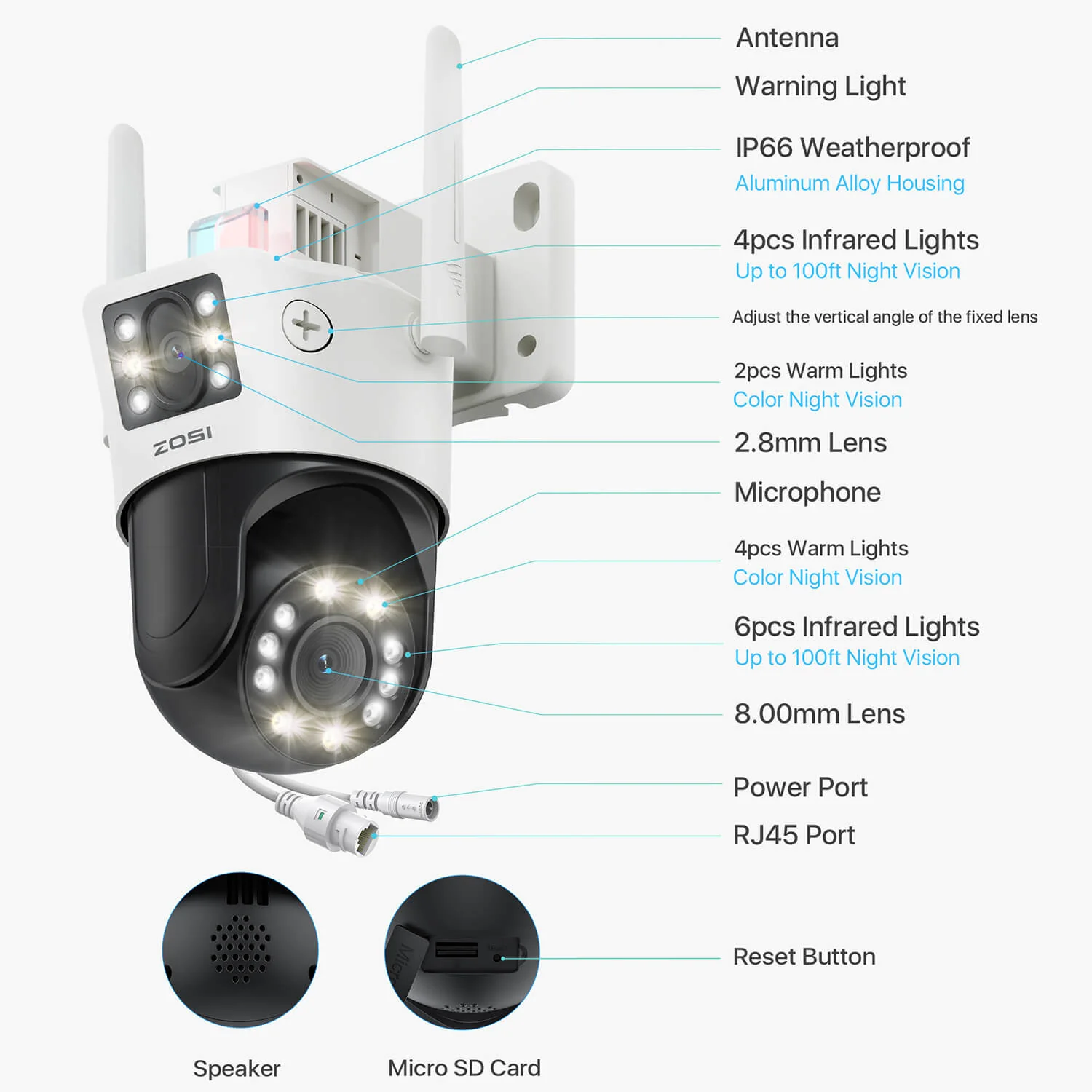 C298 2.4GHz WiFi PT Camera with Dual Lens + Up to 256GB Local Storage - Image 15