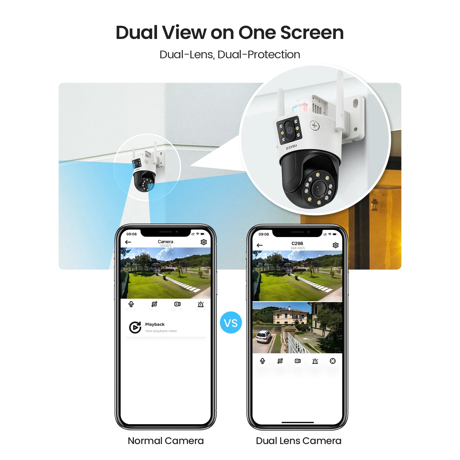 C298 2.4GHz WiFi PT Camera with Dual Lens + Up to 256GB Local Storage - Image 9