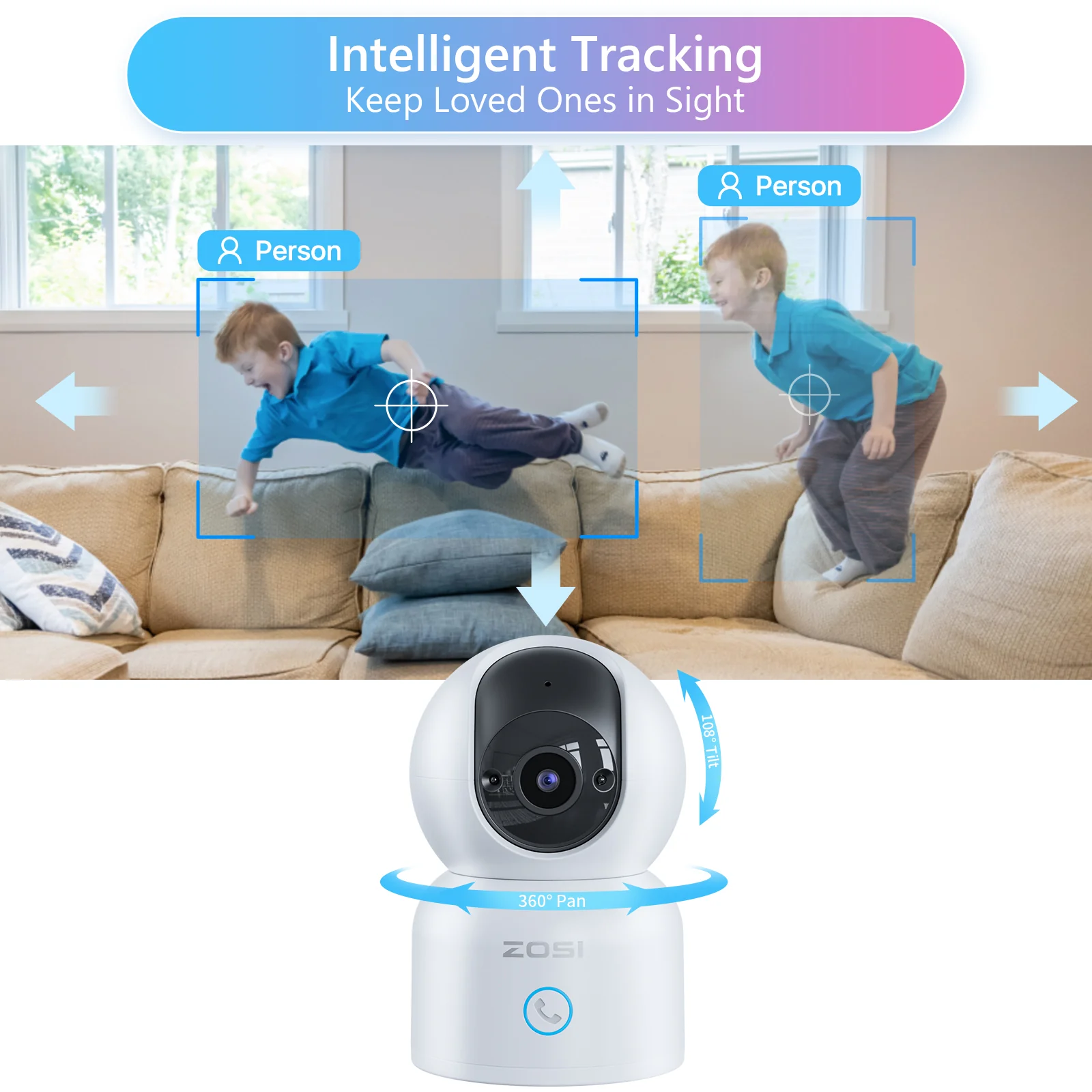 C688 2MP WiFi IPC Camera + C518 3MP WiFi Indoor Camera + 2* 128GB Card - Image 5