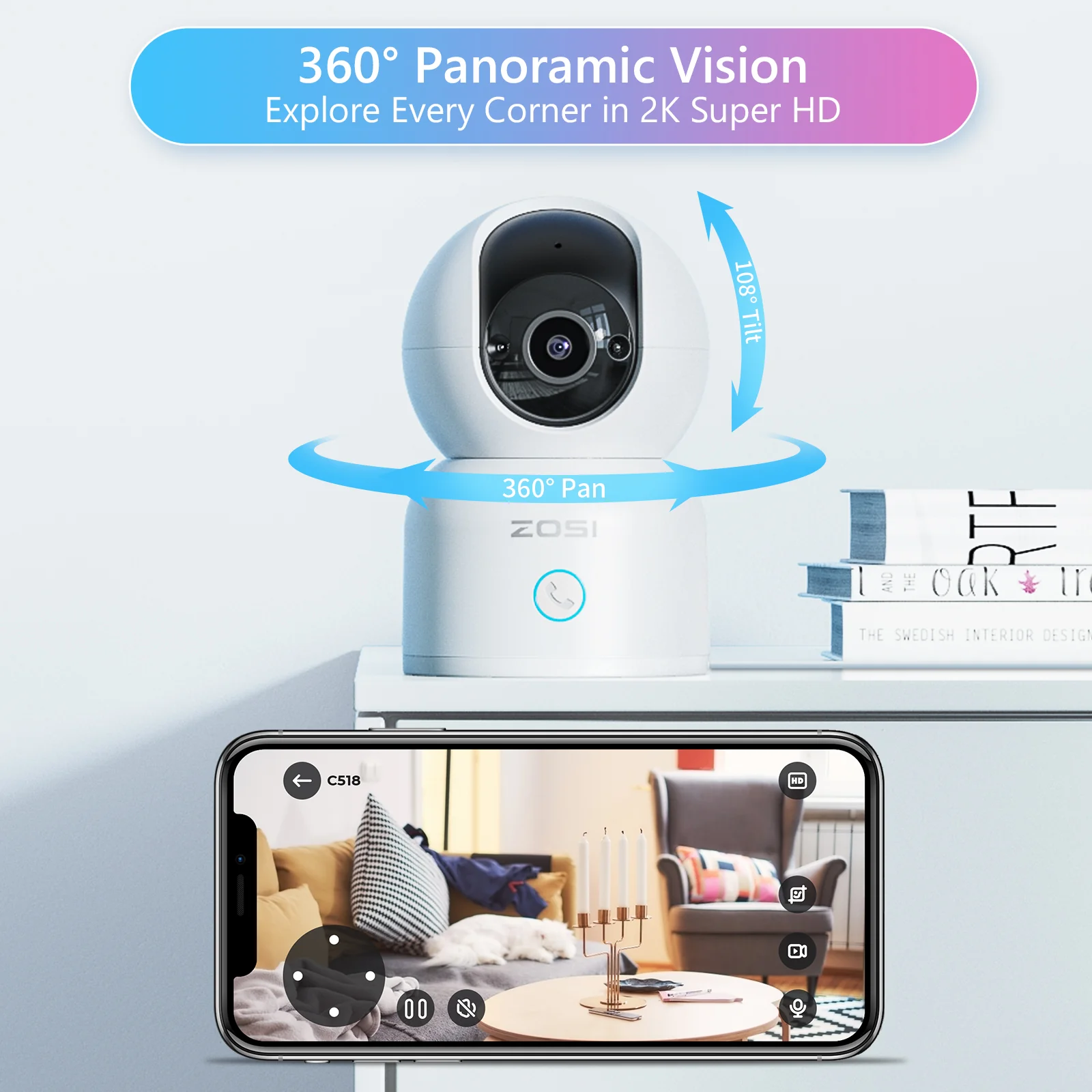 C688 2MP WiFi IPC Camera + C518 3MP WiFi Indoor Camera + 2* 128GB Card - Image 6