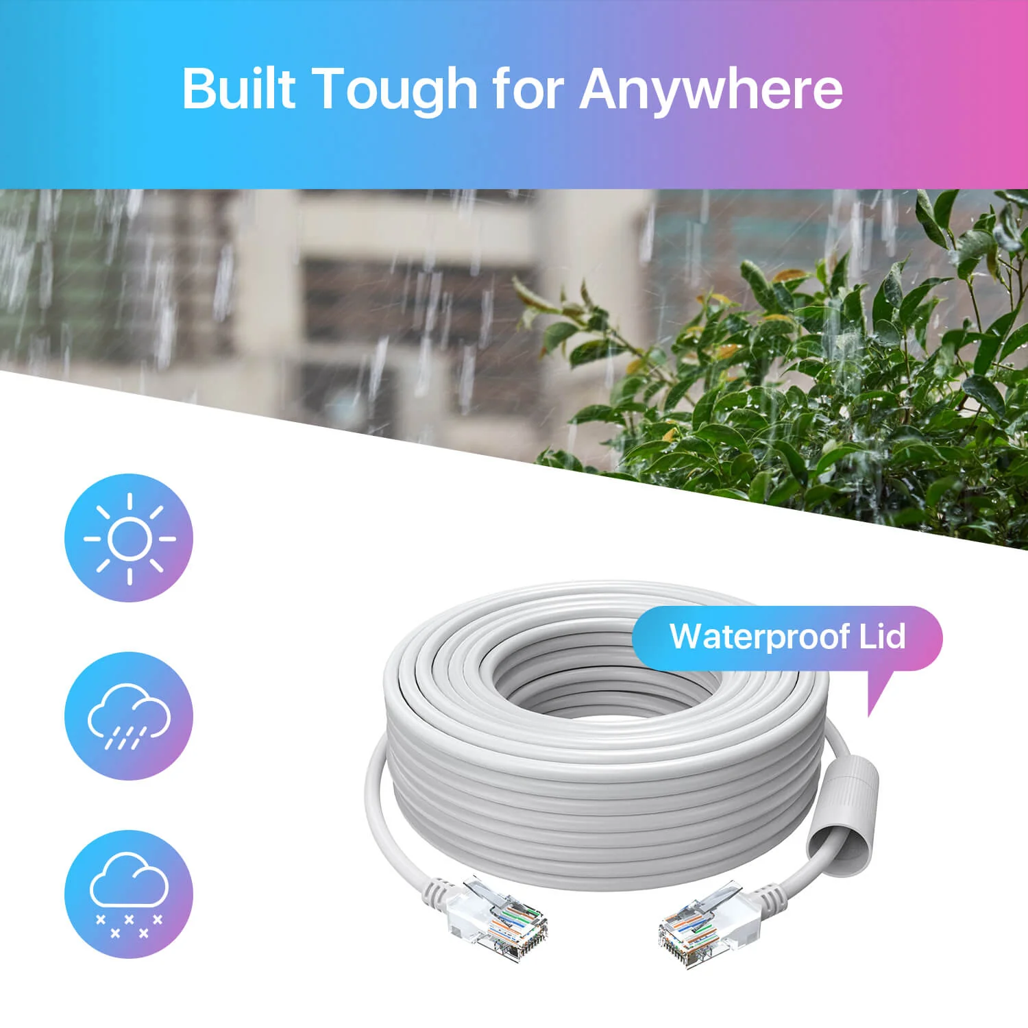 60ft/100ft Cat5e Ethernet Network Cable - Image 5