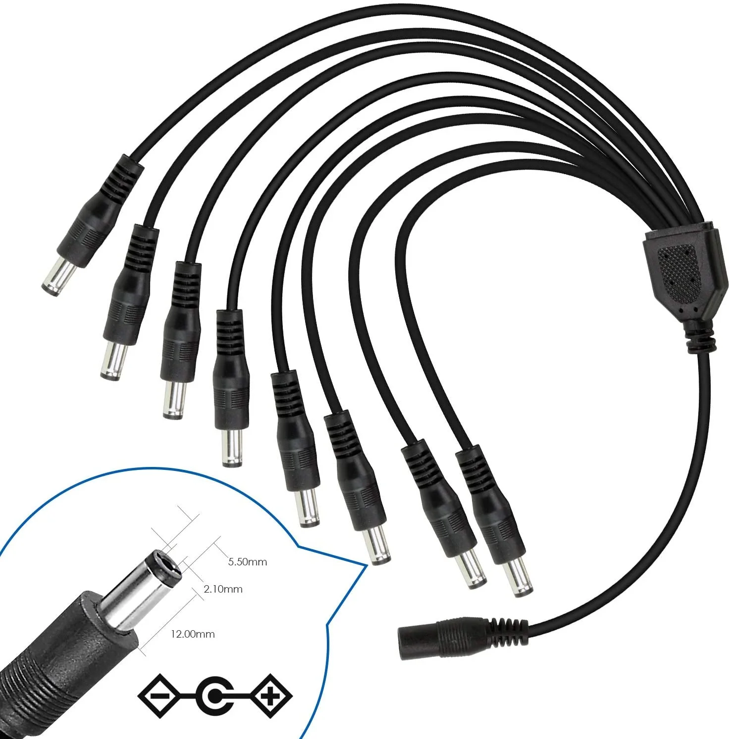 DC 1 to 4 Power Splitter Cord, DC 1 to 8 Power Splitter Cord, Y Adapter - Image 8
