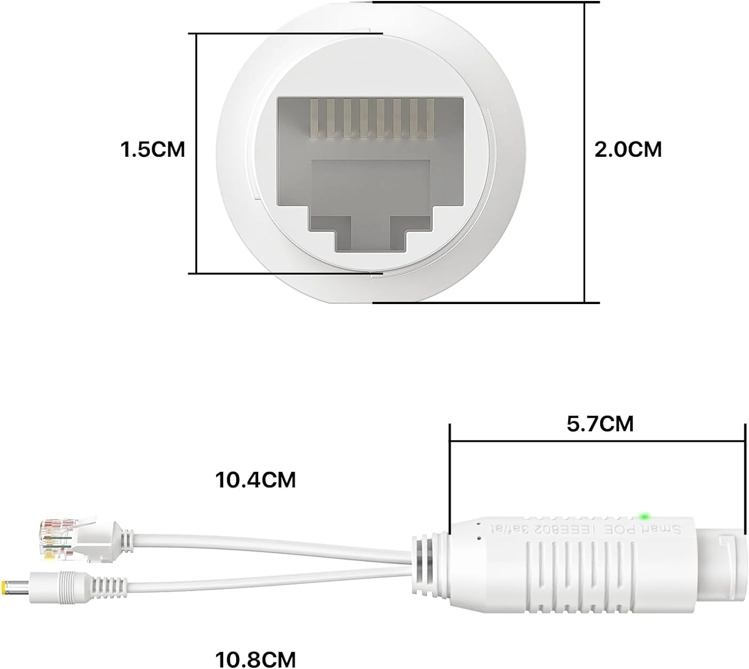 PoE Splitter Adapter, 48V to 12V/1A Output - Image 7