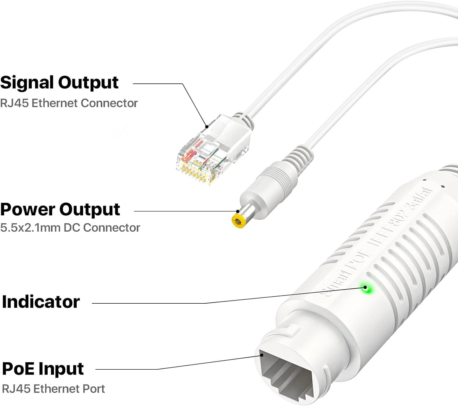 PoE Splitter Adapter, 48V to 12V/1A Output - Image 8